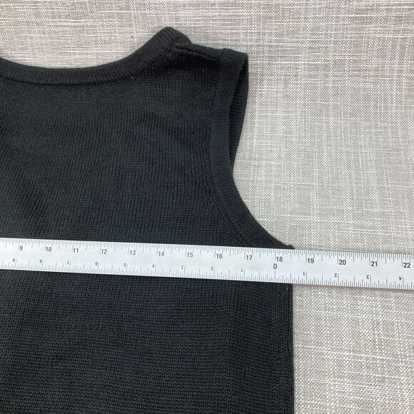 Fashion Ave Knits Embroidered Christmas Cardigan Sweater Vest Small (4/6) Black - Picture 5 of 6